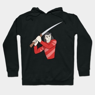 Samurai Holding a Sword Hoodie